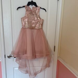 Rare Editions Pink and Cream Dress
